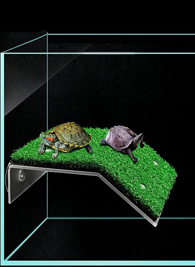 HIERYAN Turtle Basking Platform, Tortoise Ramp Reptile Tank Ladder Resting Terrace, Tortoise Ramp Reptile Ladder Resting Terrace Fish Tank Aquarium Turtle Dock Floating Décor, Large - Image 1